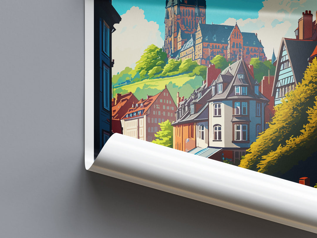 Marburg Travel Print Wall Art Marburg Wall Hanging Home Décor Marburg Gift Art Lovers Germany Art Lover Gift Marburg Art Travel Gift