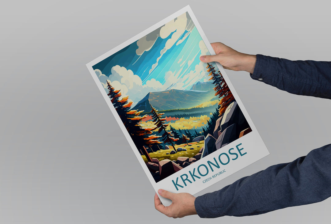 Krkonose Travel Print Wall Art Krkonose Wall Hanging Home Décor Krkonose Gift Art Lovers Czech Republic Art Lover Gift Krkonose Wall Decor
