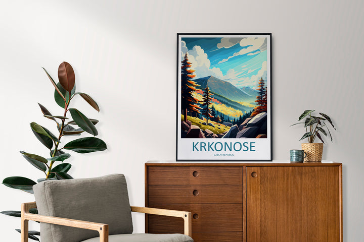 Krkonose Travel Print Wall Art Krkonose Wall Hanging Home Décor Krkonose Gift Art Lovers Czech Republic Art Lover Gift Krkonose Wall Decor