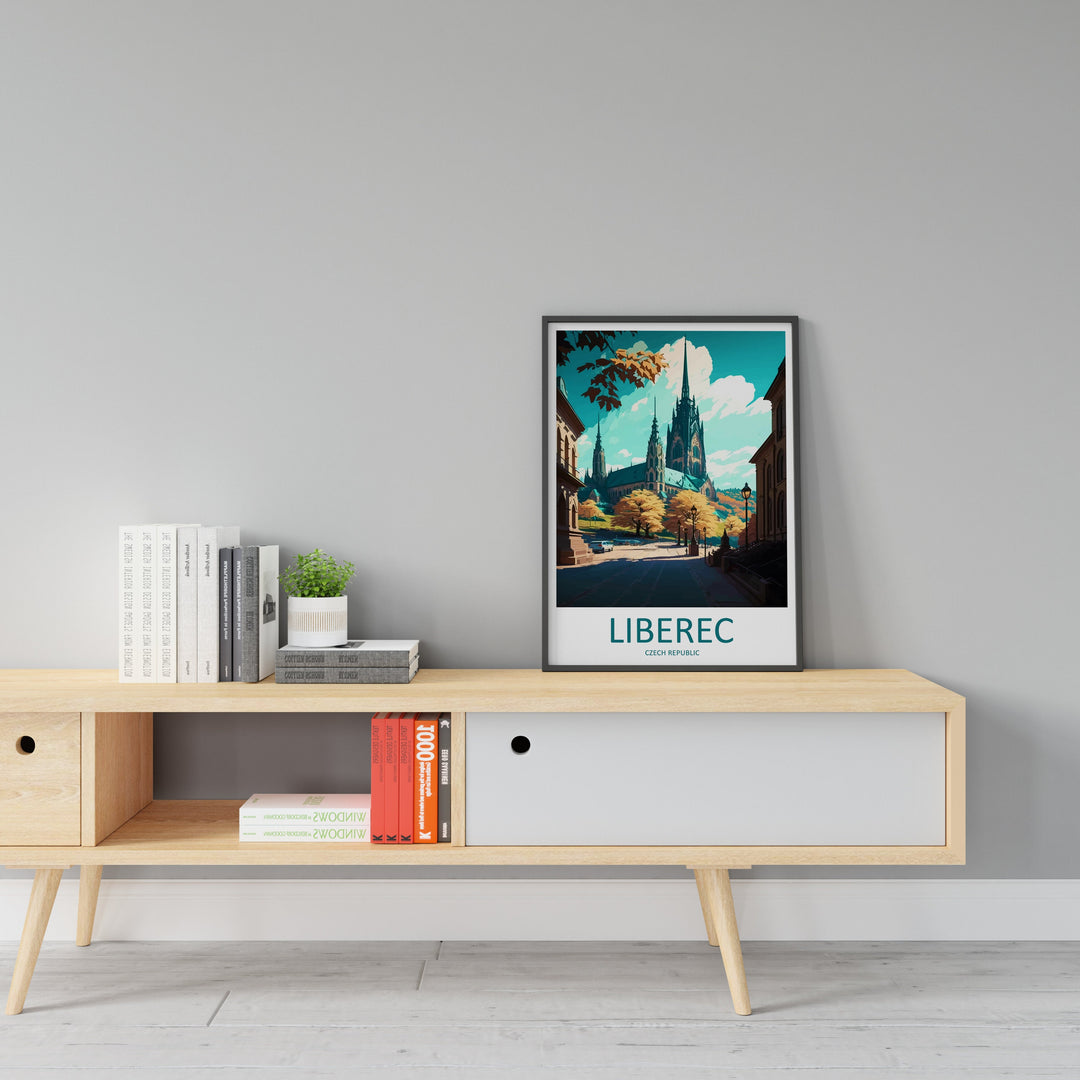 Liberec Travel Print Wall Art Liberec Wall Hanging Home Décor Liberec Gift Art Lovers Czech Republic Art Lover Gift Liberec Art Decor