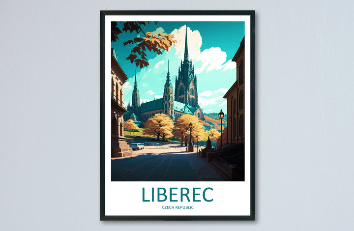 Liberec Travel Print Wall Art Liberec Wall Hanging Home Décor Liberec Gift Art Lovers Czech Republic Art Lover Gift Liberec Art Decor