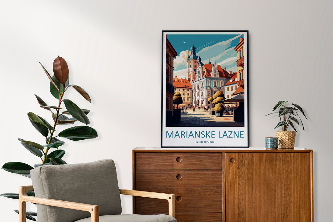 Mariánské Lázně Travel Print Wall Art Mariánské Lázně Wall Hanging Home Décor Mariánské Lázně Gift Art Lovers Czech Republic Art Lover Gift