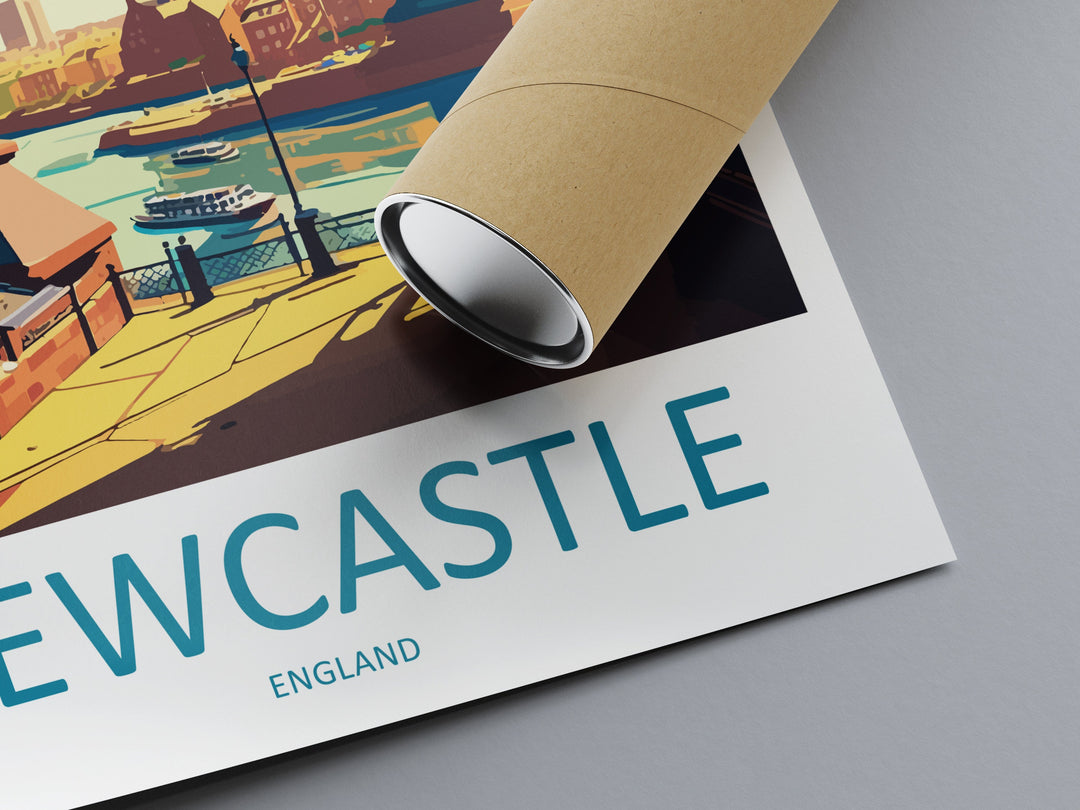 Newcastle Travel Print Wall Art Newcastle Wall Hanging Home Décor Newcastle Gift Art Lovers England Art Lover Gift Newcastle City Art Print