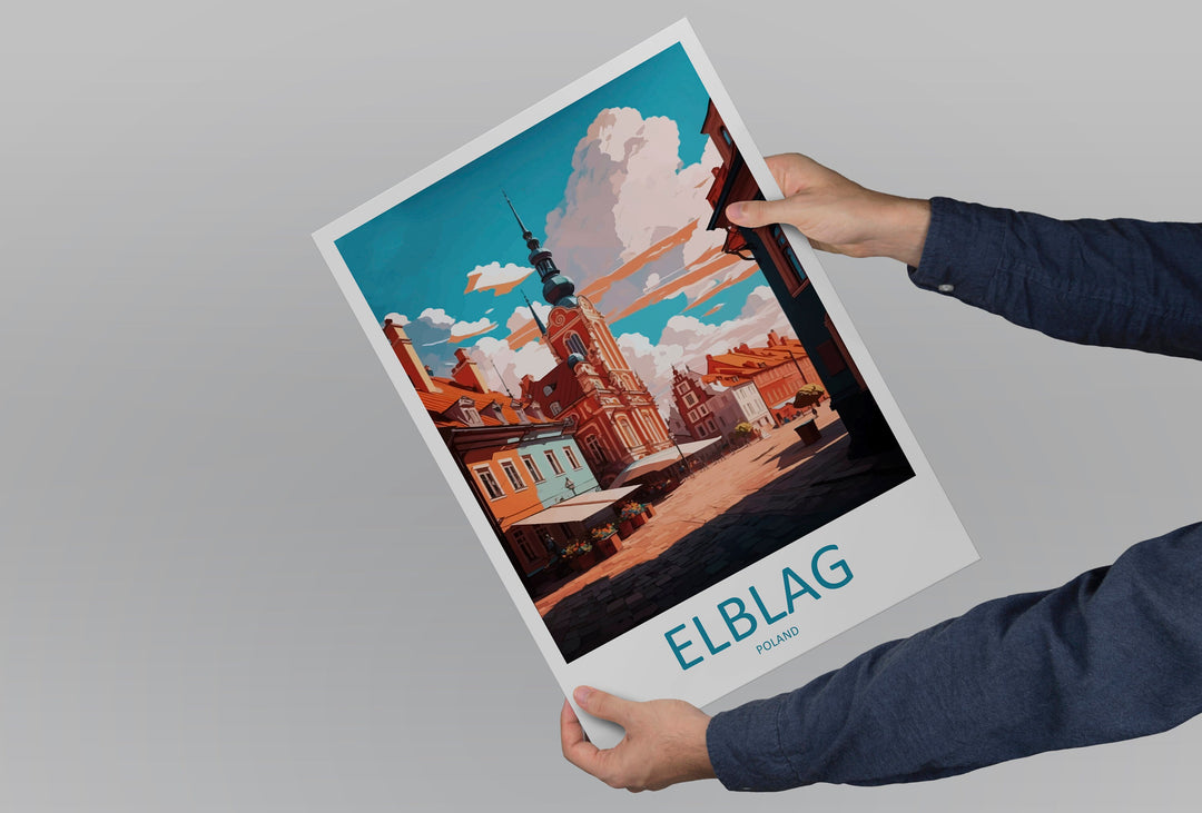 Elblag Travel Print Wall Art Elblag Wall Hanging Home Décor Elblag Gift Art Lovers Poland Art Lover Gift Elblag Travel Wall Art