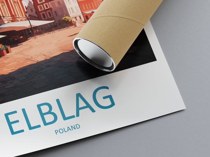 Elblag Travel Print Wall Art Elblag Wall Hanging Home Décor Elblag Gift Art Lovers Poland Art Lover Gift Elblag Travel Wall Art