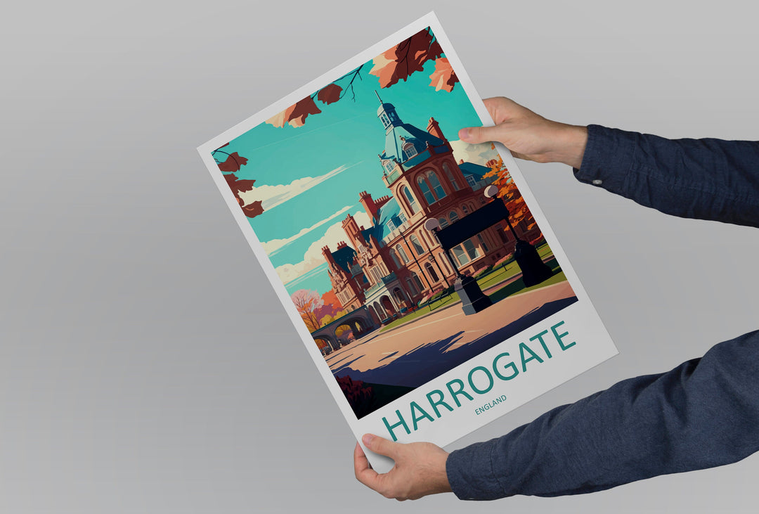 Harrogate Travel Print Wall Art Harrogate Wall Hanging Home Décor Harrogate Gift Art Lovers England Art Lover Gift Harrogate Travel Gift
