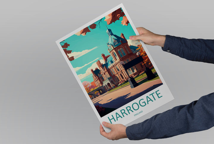 Harrogate Travel Print Wall Art Harrogate Wall Hanging Home Décor Harrogate Gift Art Lovers England Art Lover Gift Harrogate Travel Gift