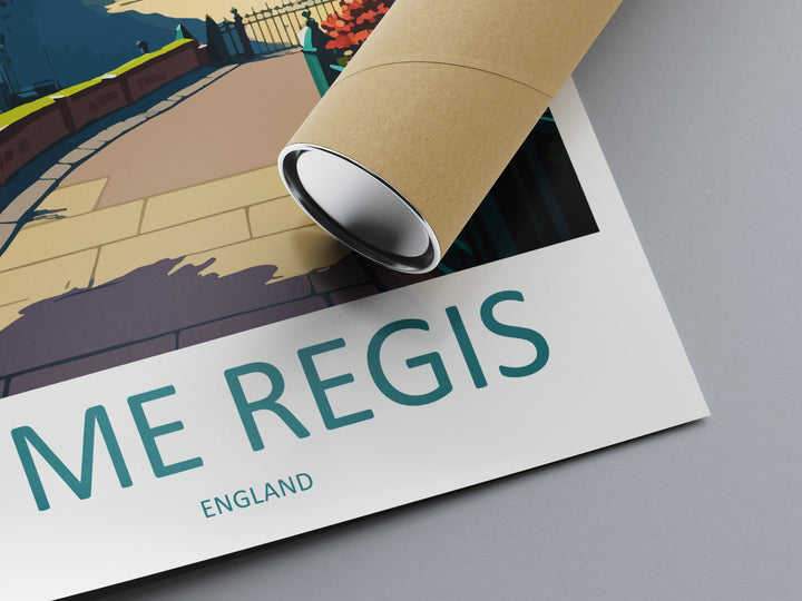 Lyme Regis Travel Print Wall Art Lyme Regis Wall Hanging Home Décor Lyme Regis Gift Art Lovers England Art Lover Gift Lyme Regis Travel Gift