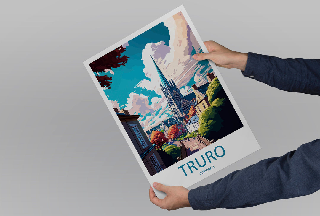 Truro Travel Print Wall Art Truro Wall Hanging Home Décor Truro Gift Art Lovers England Art Lover Gift Truro Art Poster For UK Lovers