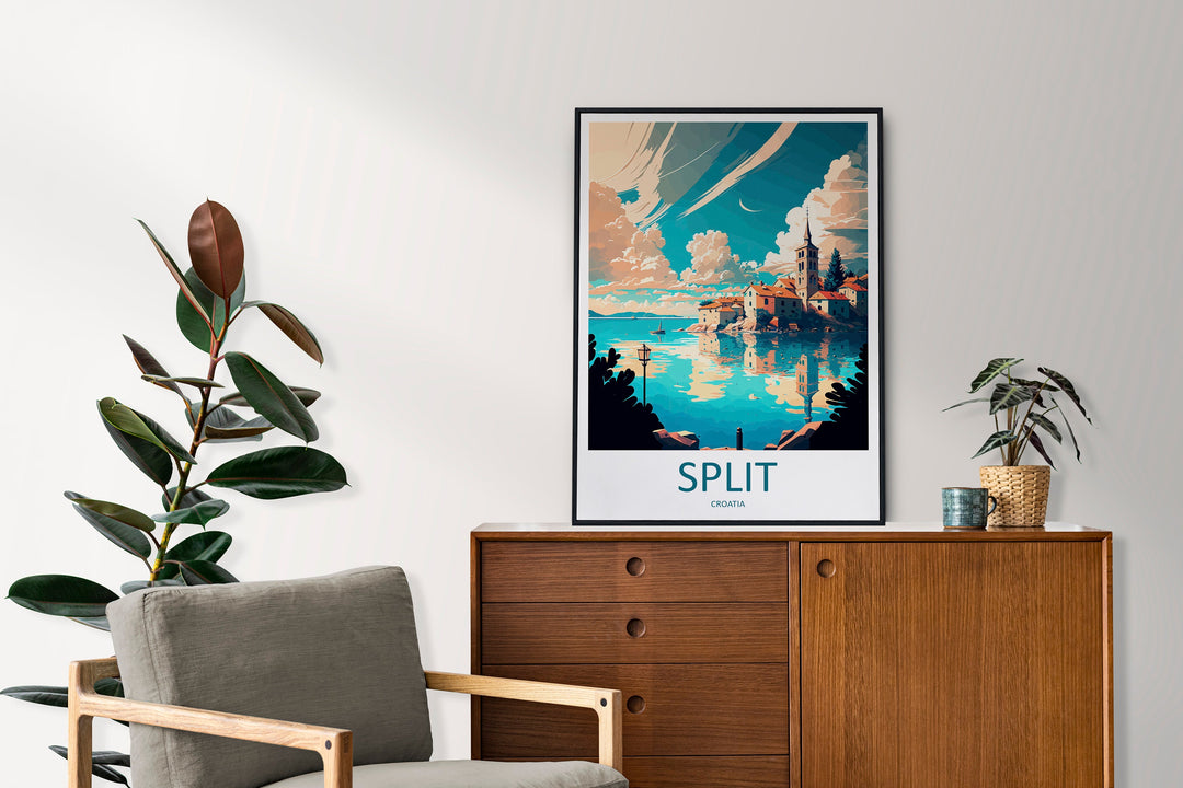 Split Travel Print Wall Art Split Wall Hanging Home Décor Split Gift Art Lovers Croatia Art Lover Gift Split Travel Poster Wall Art