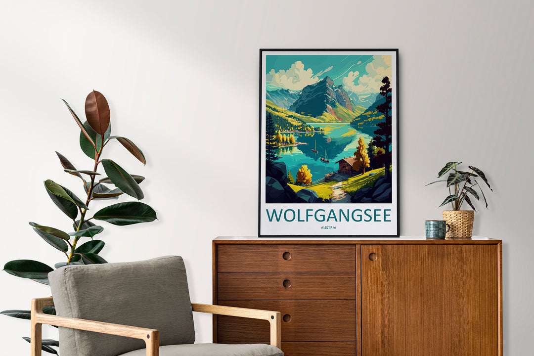 Wolfgangsee Travel Print Wall Art Wolfgangsee Wall Hanging Home Décor Wolfgangsee Gift Art Lovers Austria Art Lover Gift Wolfgangsee