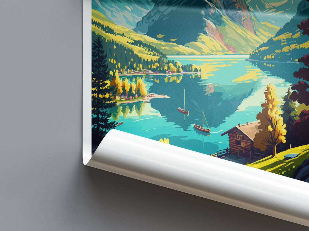 Wolfgangsee Travel Print Wall Art Wolfgangsee Wall Hanging Home Décor Wolfgangsee Gift Art Lovers Austria Art Lover Gift Wolfgangsee