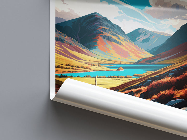 Wasdale Mountain Travel Print Wall Art Wasdale Wall Hanging Home Decoration Wasdale Gift Art Lovers Wall Art Print Art Wasdale Travel Art