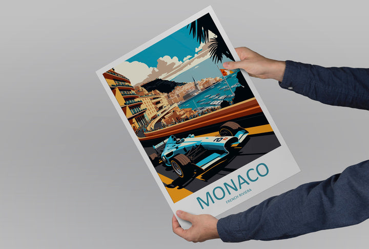 Monaco Travel Print Wall Art Monaco Wall Hanging Home Décor Monaco Gift Art Lovers Monaco Art Lover Gift Monaco Travel Art Wall Gift