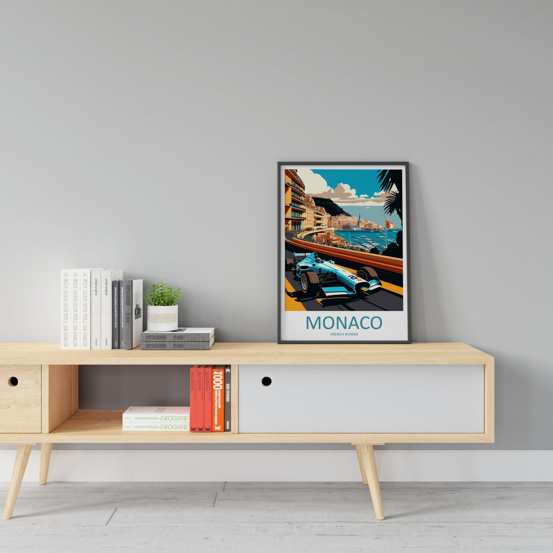 Monaco Travel Print Wall Art Monaco Wall Hanging Home Décor Monaco Gift Art Lovers Monaco Art Lover Gift Monaco Travel Art Wall Gift