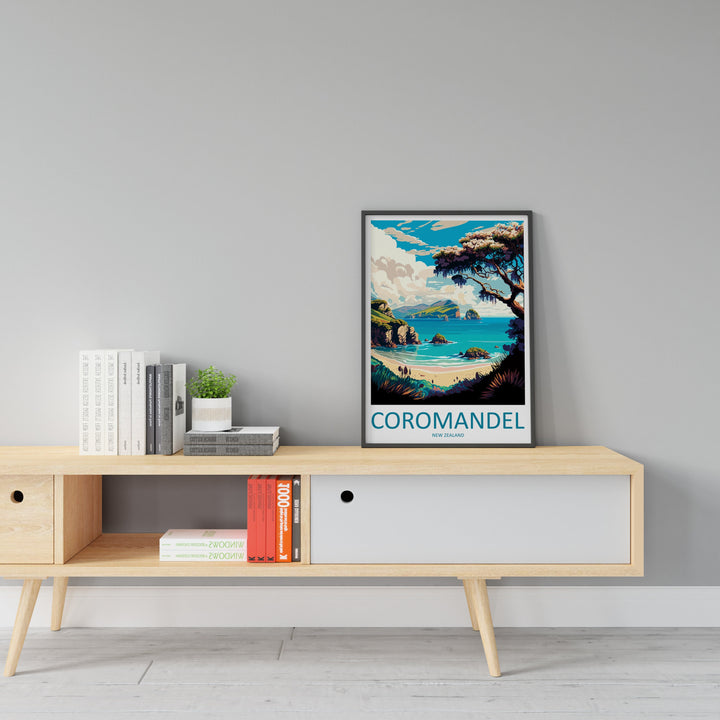 Coromandel Travel Print Wall Art Coromandel Wall Hanging Home Décor Coromandel Gift Art Lovers New Zealand Art Lover Gift Print