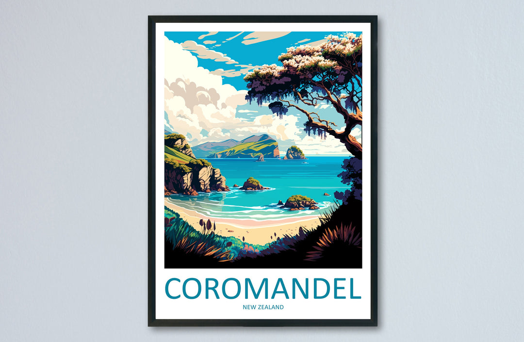Coromandel Travel Print Wall Art Coromandel Wall Hanging Home Décor Coromandel Gift Art Lovers New Zealand Art Lover Gift Print