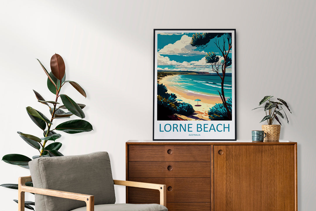 Lorne Beach Travel Print Wall Art Lorne Beach Wall Hanging Home Décor Lorne Beach Gift Art Lovers Wall Art Australia Travel Print