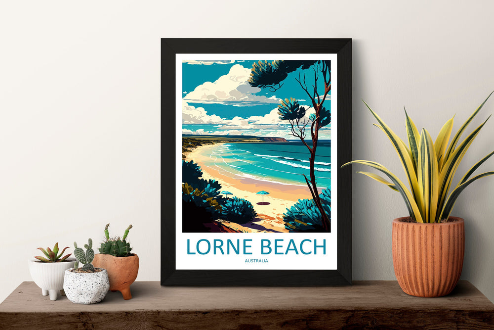 Lorne Beach Travel Print Wall Art Lorne Beach Wall Hanging Home Décor Lorne Beach Gift Art Lovers Wall Art Australia Travel Print