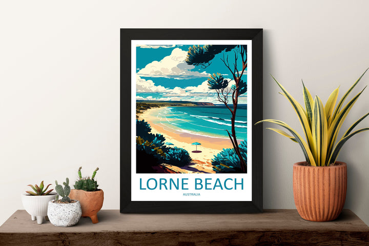 Lorne Beach Travel Print Wall Art Lorne Beach Wall Hanging Home Décor Lorne Beach Gift Art Lovers Wall Art Australia Travel Print