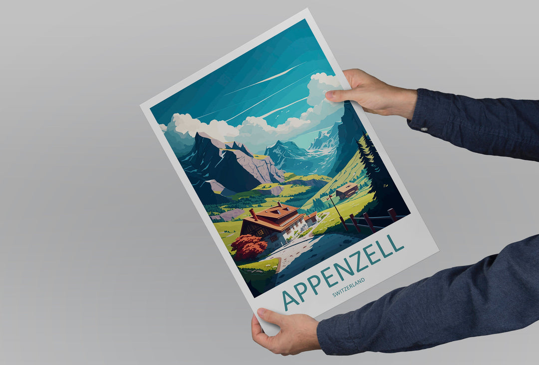 Appenzell Travel Print Wall Art Appenzell Wall Hanging Home Décor Appenzell Gift Art Lovers Switzerland Art Lover Gift Appenzell Travel Art
