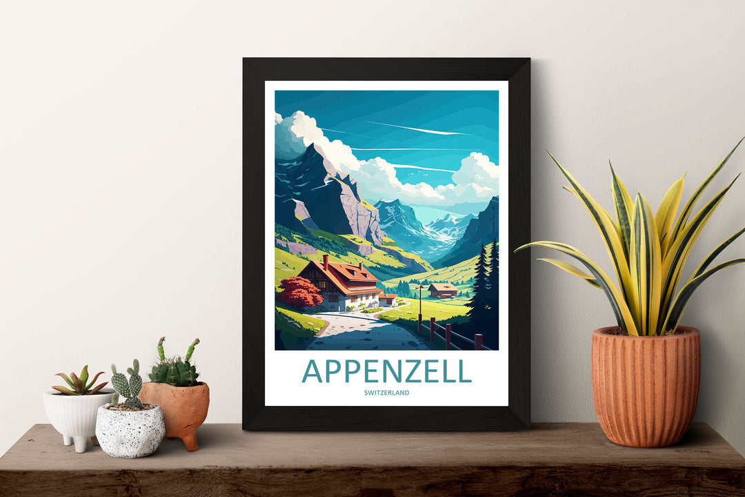 Appenzell Travel Print Wall Art Appenzell Wall Hanging Home Décor Appenzell Gift Art Lovers Switzerland Art Lover Gift Appenzell Travel Art