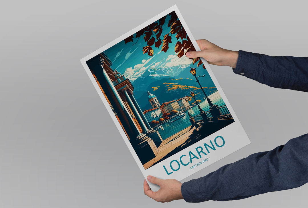 Locarno Travel Print Wall Art Locarno Wall Hanging Home Décor Locarno Gift Art Lovers Switzerland Art Lover Gift Locarno Travel Art
