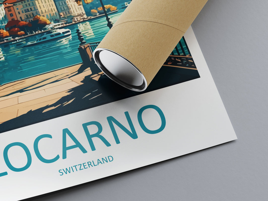 Locarno Travel Print Wall Art Locarno Wall Hanging Home Décor Locarno Gift Art Lovers Switzerland Art Lover Gift Locarno Travel Art
