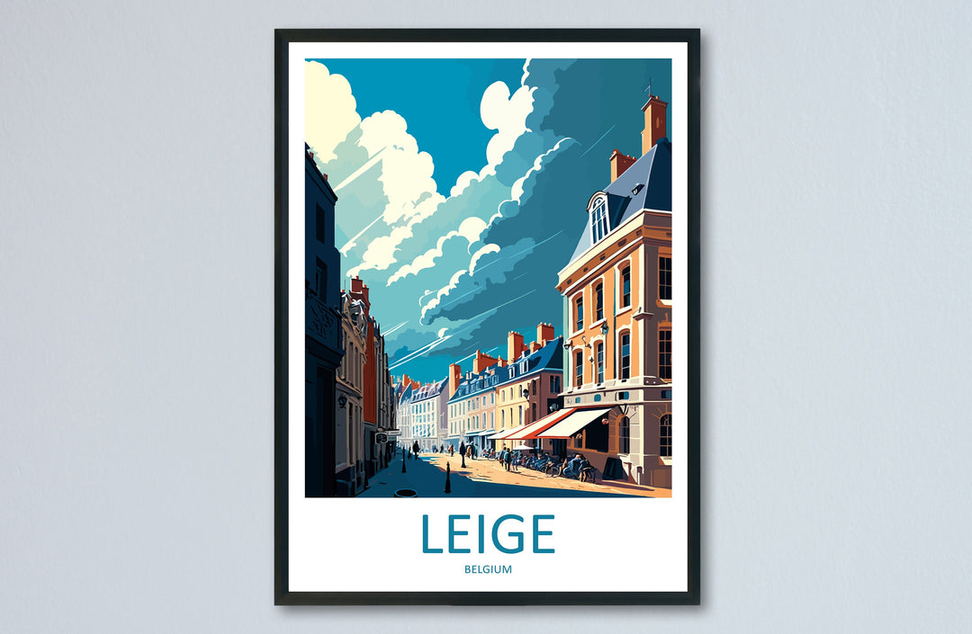 Leige Travel Print Wall Art Leige Wall Hanging Home Décor Leige Gift Art Lovers Belgium Art Lover Gift Leige Wall Décor