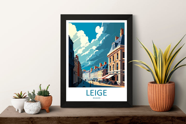 Leige Travel Print Wall Art Leige Wall Hanging Home Décor Leige Gift Art Lovers Belgium Art Lover Gift Leige Wall Décor