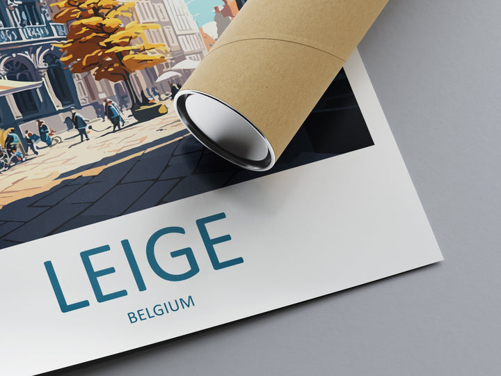 Leige Travel Print Wall Art Leige Wall Hanging Home Décor Leige Gift Art Lovers Belgium Art Lover Gift Leige Wall Décor