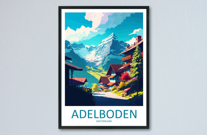 Adelboden Travel Print Wall Art Adelboden Wall Hanging Home Décor Adelboden Gift Art Lovers Switzerland Art Lover Gift Adelboden Travel Art