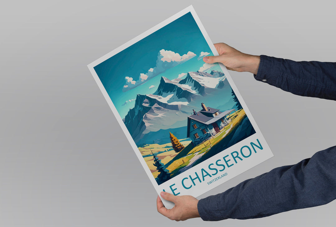Le Chasseron Travel Print Wall Art Le Chasseron Falls Wall Hanging Home Décor Le Chasseron Falls Gift Art Lovers Switzerland Art Lover Gift