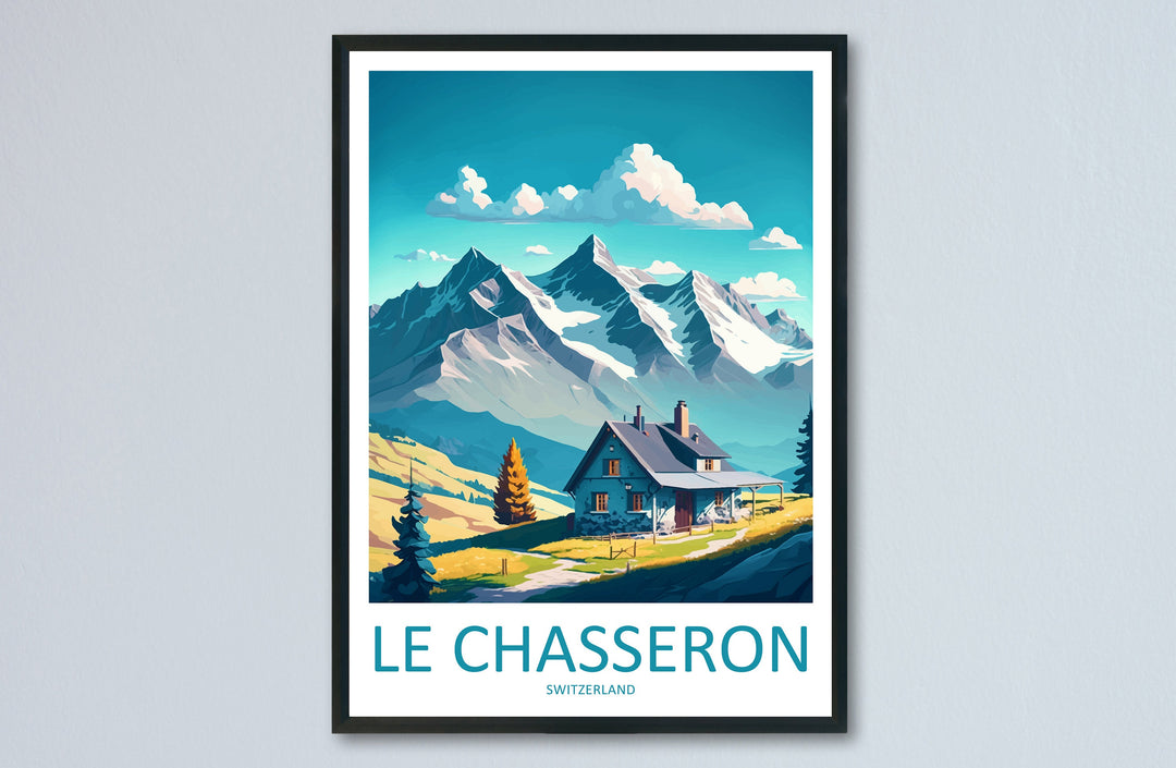 Le Chasseron Travel Print Wall Art Le Chasseron Falls Wall Hanging Home Décor Le Chasseron Falls Gift Art Lovers Switzerland Art Lover Gift