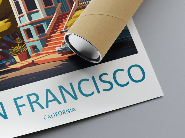San Francisco Travel Print Wall Art San Francisco Wall Hanging Home Décor San Francisco Gift Art Lovers California Art Lover Gift
