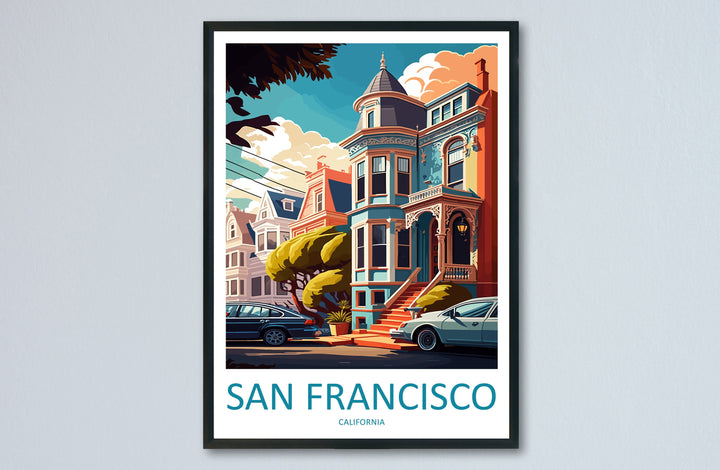 San Francisco Travel Print Wall Art San Francisco Wall Hanging Home Décor San Francisco Gift Art Lovers California Art Lover Gift