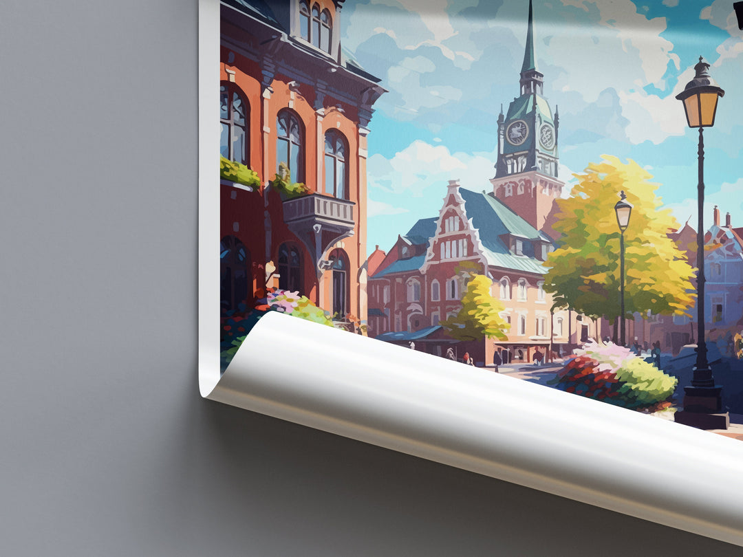 Lund Travel Print Wall Art Lund Wall Hanging Home Décor Lund Gift Art Lovers Sweden Art Lover Gift Lund Travel Art Poster