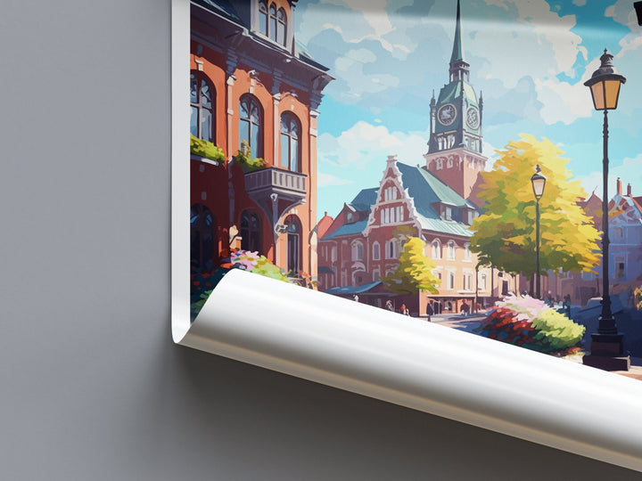 Lund Travel Print Wall Art Lund Wall Hanging Home Décor Lund Gift Art Lovers Sweden Art Lover Gift Lund Travel Art Poster