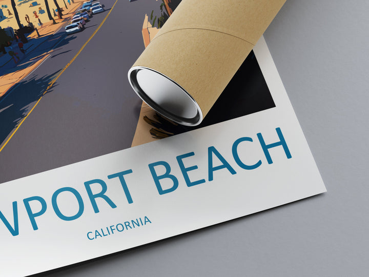 Newport Beach Travel Print Wall Art Newport Beach Wall Hanging Home Décor Newport Beach Gift Art Lovers California Art Lover Gift