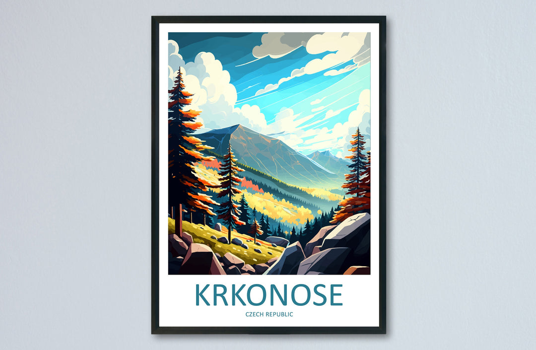Krkonose Travel Print Wall Art Krkonose Wall Hanging Home Décor Krkonose Gift Art Lovers Czech Republic Art Lover Gift Krkonose Wall Decor
