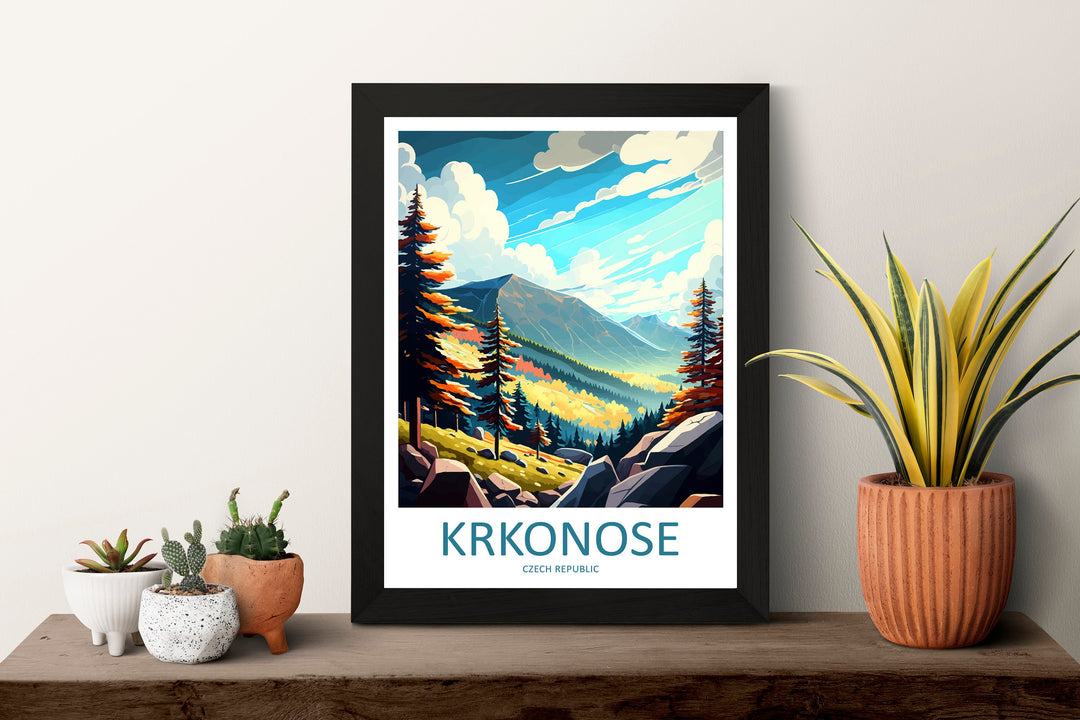Krkonose Travel Print Wall Art Krkonose Wall Hanging Home Décor Krkonose Gift Art Lovers Czech Republic Art Lover Gift Krkonose Wall Decor