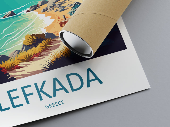 Lefkada Travel Print Wall Art Lefkada Greece Wall Hanging Home Decoration Lefkada Gift Art Lovers Wall Art Print Lefkada Greece Wall Art