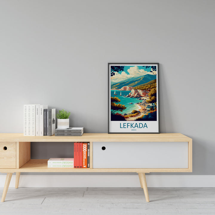 Lefkada Travel Print Wall Art Lefkada Greece Wall Hanging Home Decoration Lefkada Gift Art Lovers Wall Art Print Lefkada Greece Wall Art