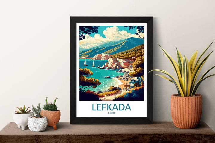 Lefkada Travel Print Wall Art Lefkada Greece Wall Hanging Home Decoration Lefkada Gift Art Lovers Wall Art Print Lefkada Greece Wall Art