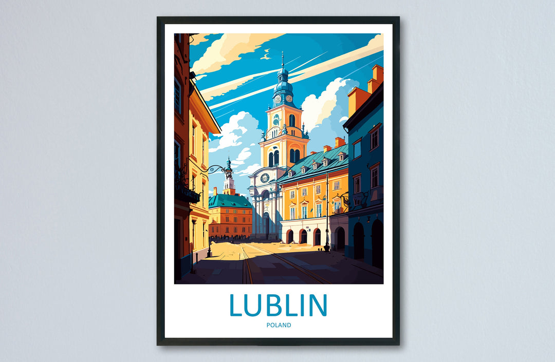 Lublin Travel Print Wall Art Lublin Wall Hanging Home Décor Lublin Gift Art Lovers Poland Art Lover Gift Lublin Travel Wall Art