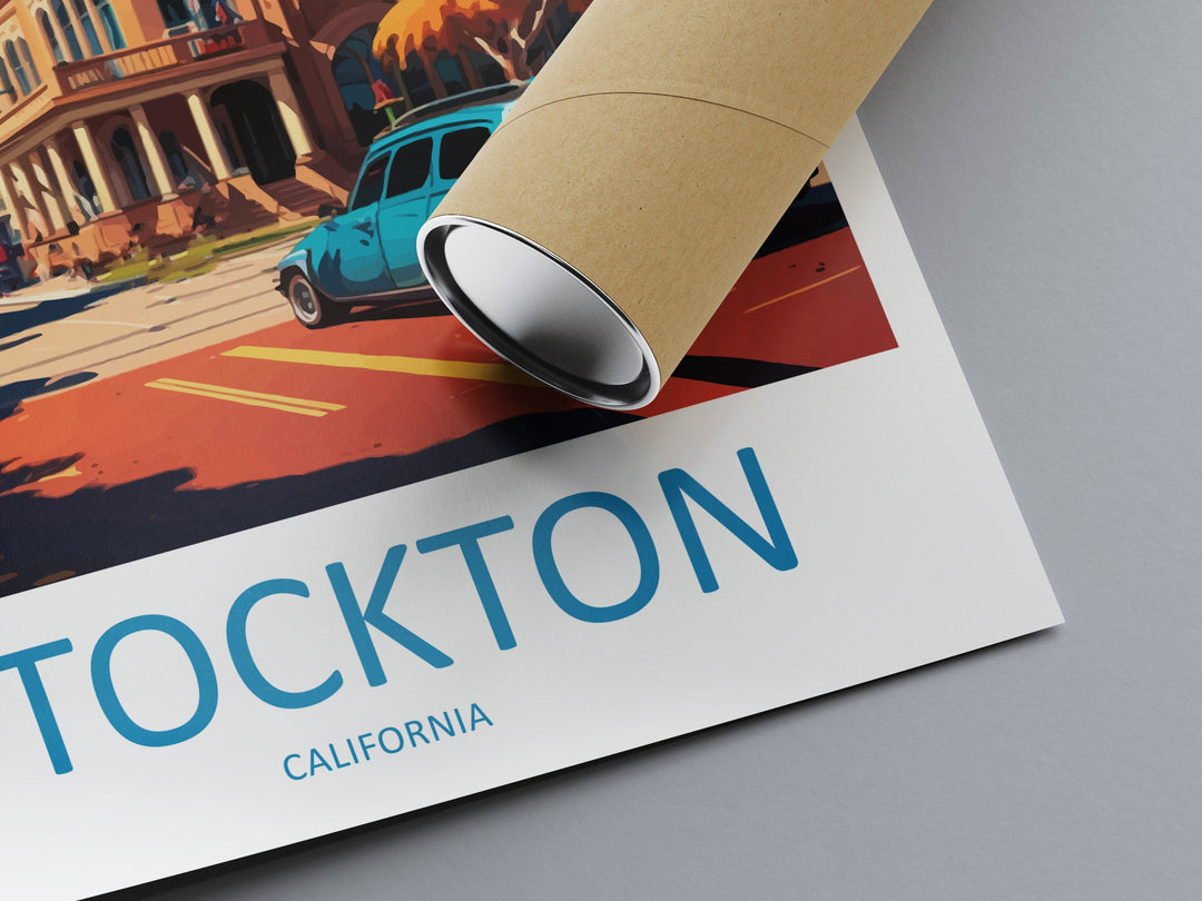 Stockton Travel Print Wall Art Stockton Wall Hanging Home Décor Stockton Gift Art Lovers California Art Lover Gift California Art