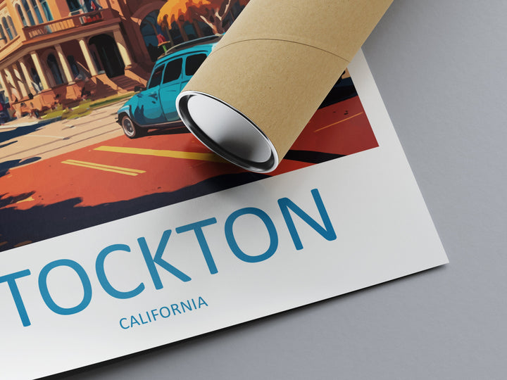 Stockton Travel Print Wall Art Stockton Wall Hanging Home Décor Stockton Gift Art Lovers California Art Lover Gift California Art