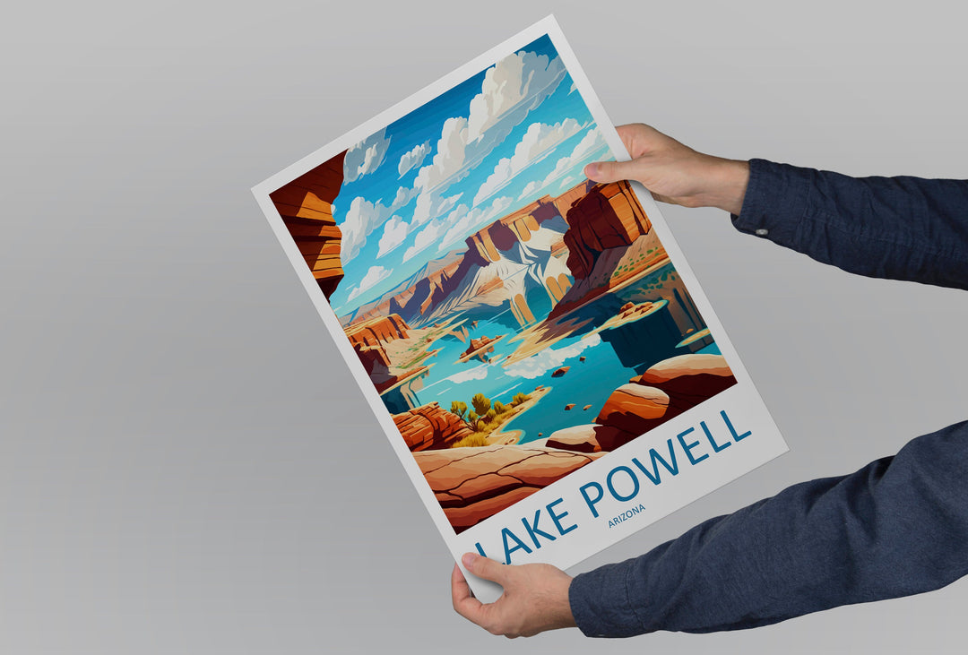 Lake Powell Travel Print Wall Art Lake Powell Wall Hanging Home Décor Lake Powell Gift Art Lovers Arizona Art Lover Gift Arizona Print