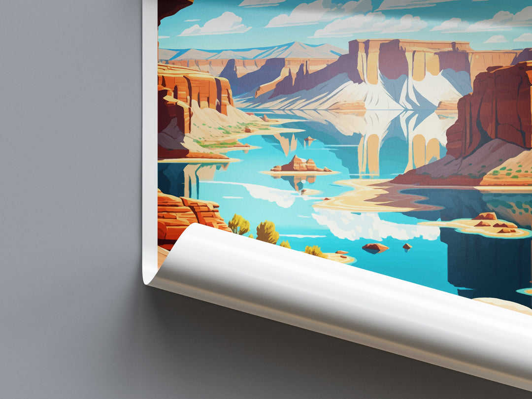 Lake Powell Travel Print Wall Art Lake Powell Wall Hanging Home Décor Lake Powell Gift Art Lovers Arizona Art Lover Gift Arizona Print