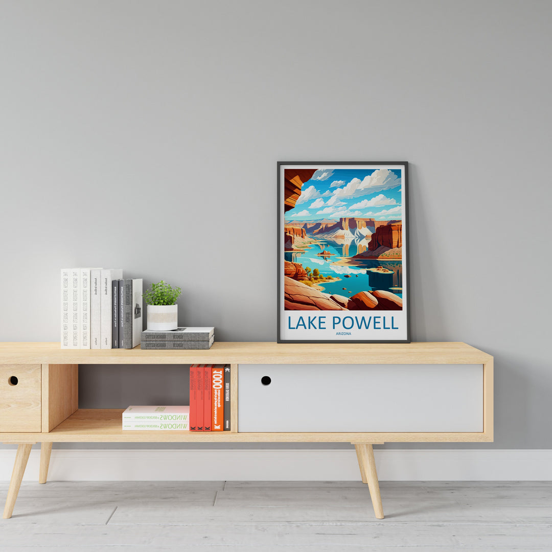 Lake Powell Travel Print Wall Art Lake Powell Wall Hanging Home Décor Lake Powell Gift Art Lovers Arizona Art Lover Gift Arizona Print
